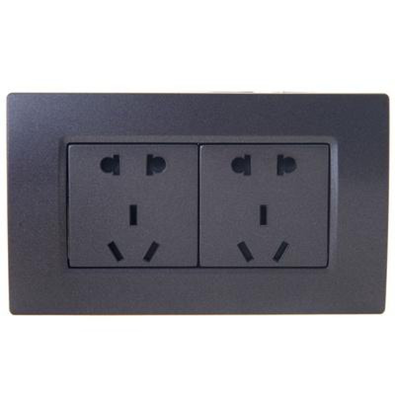 西门子灵动金属黑146十孔插座5ub0747-3nc3