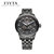 飞亚达(FIYTA)手表同款手表极限车元素自动机械男表 送牛皮表带 激光刻字(黑色GA8460.BBB 钢带)