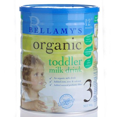 澳洲贝拉米3段1岁以上有机婴儿奶粉900g罐装