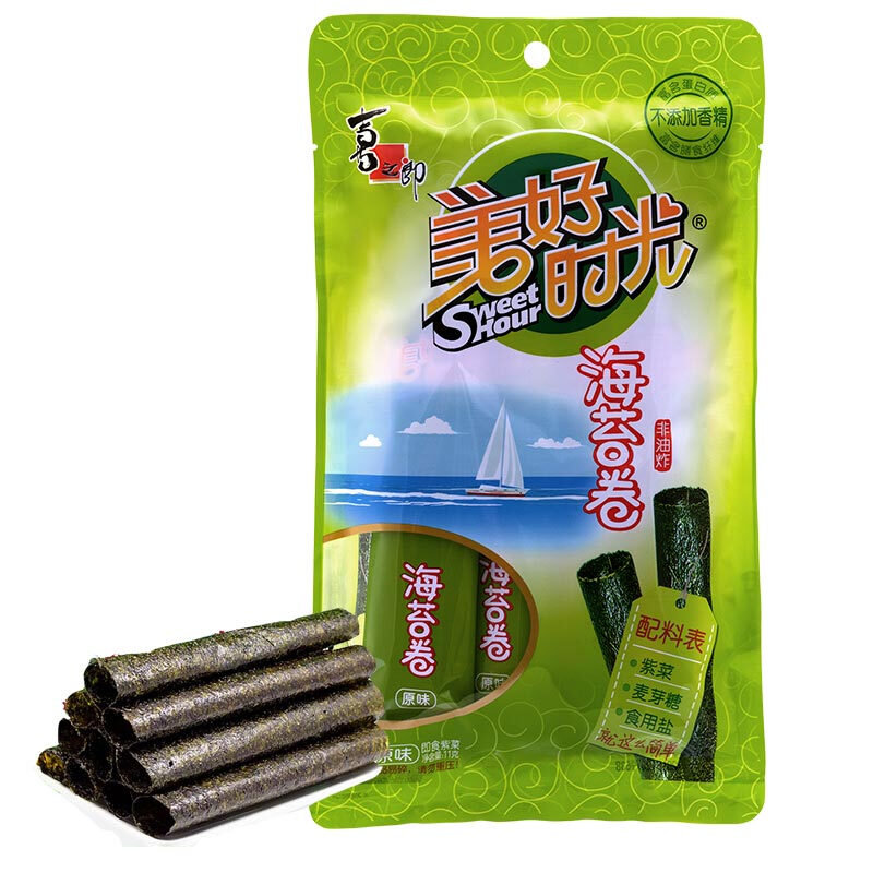 喜之郎美好时光原味海苔卷11g国美超市甄选