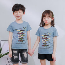 BEBEERU2020春夏款款儿童短袖韩版T恤32支休闲卡通男孩女孩上衣.(120cm 11)