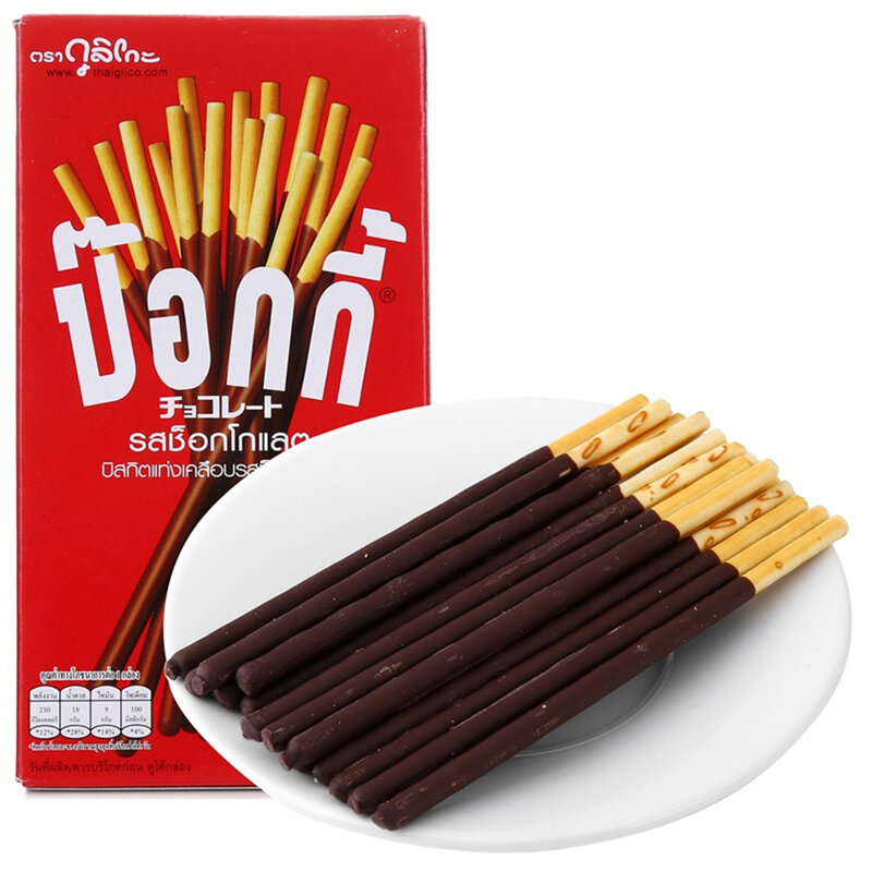 【国美自营】泰国进口 格力高pocky百奇巧克力味涂层饼干47g盒装