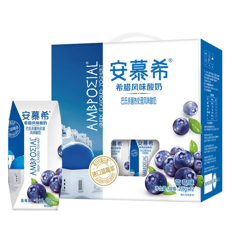 伊利安慕希希腊风味酸奶205g12蓝莓味