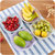 创意镂空水果篮客厅塑料零食盘E070厨房简约蔬菜方形水果篮lq1080(粉色)