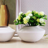 现代家居装饰品花瓶欧式客厅装饰花盆 白色陶瓷对瓶