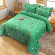 珊瑚绒毛毯床单夹棉防滑双层法兰绒毛毯子保暖盖毯休闲毯空调毯(小城故事)