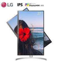 LG 27UL850 27英寸4K显示器IPS液晶屏幕type-C接口HDR设计绘图摄影后期专业10bit台式电脑笔记本(黑 版本1)