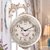 宝丽欧式双面挂钟客厅创意艺术两面装饰实木现代壁钟表静音大挂表(20英寸（直径50.5厘米） 928大号白玫瑰)