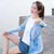 巴洛尼莫 2021夏季新款户外防晒衣女款风衣外套防紫外线夏季轻薄透气外套(浅蓝 XXXL)