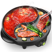 利仁（Liven）SK-J3200A电火锅锅家用无烟电烤盘不粘烤肉机涮烤火锅一体