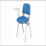 办公椅会议椅培训椅带写字板JRA0602网布椅标准蓝色(默认 默认)