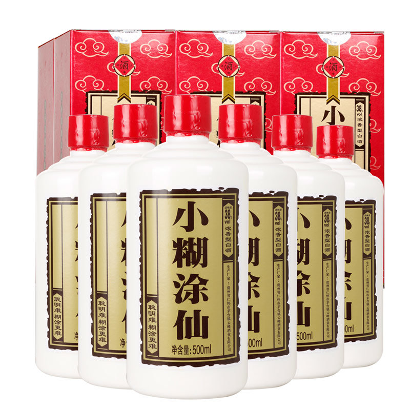 【四川小糊涂仙白酒图片】小糊涂仙 白酒 38度 浓香型 500ml*6 整箱装