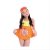 2013新款动点儿童泳衣 女连体裙式带帽套装 可爱卡通游泳装备包邮(桔黄 L)