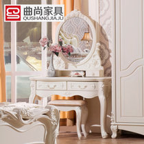 曲尚（Qushang）欧式梳妆台 小户型卧室影楼化妆台桌梳妆台凳套装 梳妆台803(【梳妆台】)