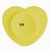 婴儿儿童餐具吸盘贴宝宝碗吸盘碗双面防滑强力硅胶防滑吸碗垫餐盘(爱心黄色)