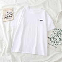 SUNTEK短袖t恤女2022新款早春夏设计感小众宽松甜辣妹小衫欧货上衣ins潮(M 6708-白色)
