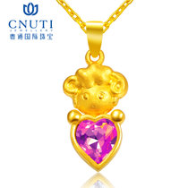 CNUTI粤通国际珠宝 黄金吊坠 3D硬金 足金金萌洋洋吊坠