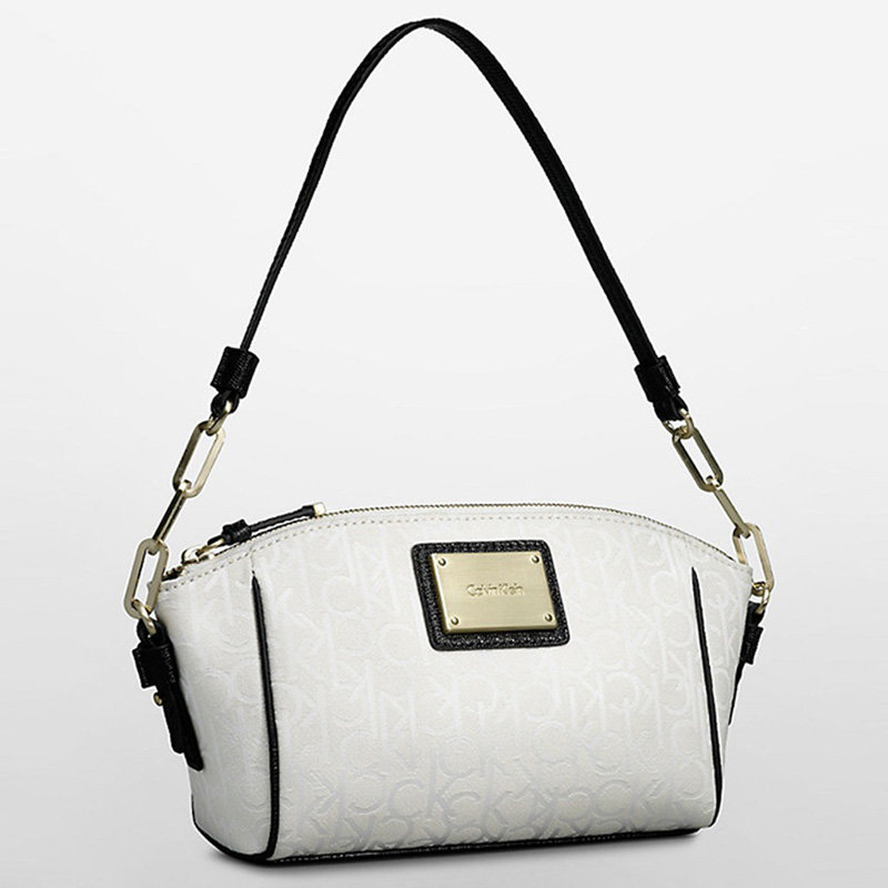 calvin klein/ck 新款 女士标志印花单肩手提包 精品女包 现货