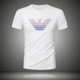 欧洲站美杜莎夏季2020新款潮流牌男士丝光棉烫钻短袖T恤大码体恤.2(4XL 白)