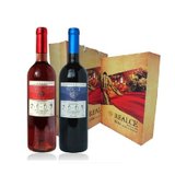 雷拉斯西班牙进口红酒高级红/桃红葡萄酒2支礼盒装 礼盒