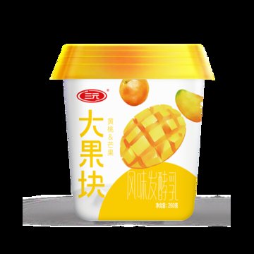 三元大果块黄桃 芒果味酸奶260g