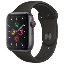 Apple Watch Series5智能手表GPS+蜂窝网络款(44毫米深空灰色铝金属表壳搭配黑色运动型表带 MWWE2CH/A)
