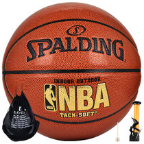 斯伯丁（SPALDING）篮球74-607Y原64-435 NBA 比赛PU篮球 赠气筒球包