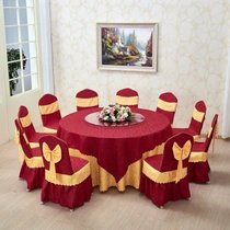 永岩钢木 家庭餐桌套装（含椅子及桌布)  YY-0157(默认 默认)