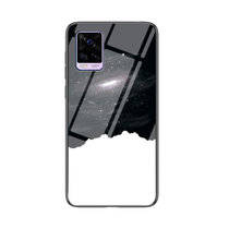 VIVO S7手机壳步步高s7星空彩绘玻璃壳S7防摔软边保护套(宇宙星空)
