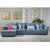 客厅现代简约布艺沙发可拆洗大小户型转角客厅多人沙发组合家具(按图青色 单位+双位+贵妃位3.45米)