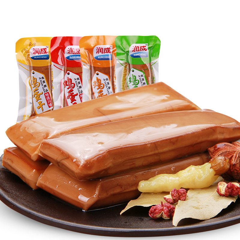 四川特产润成鸡蛋干休闲零食装500g蛋小妹休闲零食(鸡蛋干 混合装