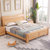 进畅家具 床 实木床进口榉木1.5m双人床1.8米实木床现代简约榉木高箱储物婚床(1.5*2米 床)