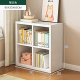 SKYMI书架落地矮书柜家用玩具收纳柜置物架卧室小型格子柜储物柜(暖白色 60款)