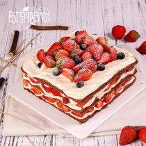 时刻陪你 草莓裸蛋糕新鲜生日蛋糕深圳同城免费配送(5磅)