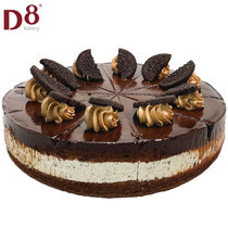 D8黑可可慕斯蛋糕 700g 10片 8寸 生日蛋糕 网红甜品