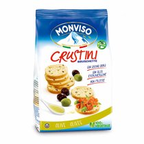 【第二份半价 11月份到期】意大利进口面包干早餐全麦面包办公室休闲零MONVISO 进口面包干海盐味(橄榄味)