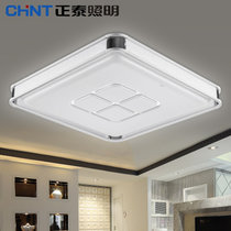 正泰照明 正方形客厅房间LED吸顶灯大气现代简约温馨浪漫超亮灯饰(方形 48W 正白光)