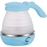 卓朗 迷你可折叠旅行便携式烧水壶电热水壶便携水杯小容量养生茶具 F-022ES蓝色