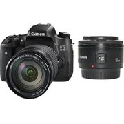 佳能（Canon）EOS 760D 单反相机 （EF-S18-200+EF50/1.8 STM定焦 ）(套餐二)
