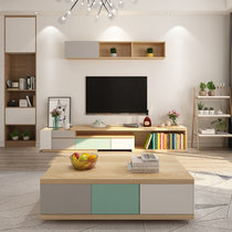 A家家具电视柜茶几组合现代简约大小户型客厅组装可伸缩电视柜JK295(电视柜 默认)