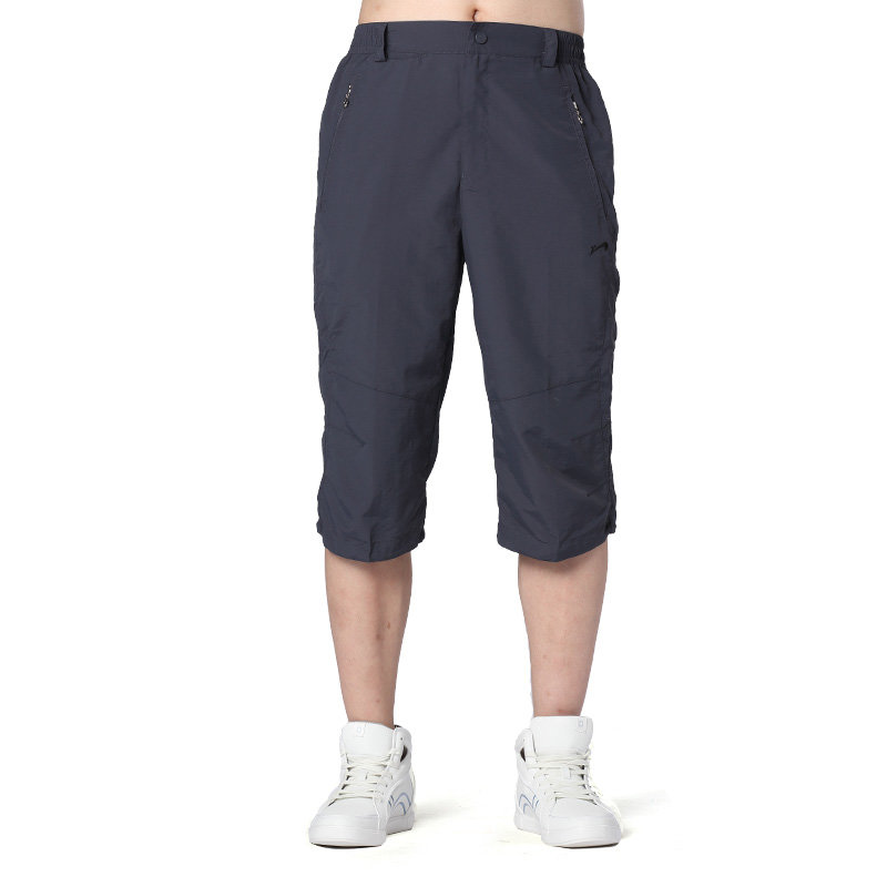 运动短裤kbird贵人鸟男款透气休闲速干百搭短裤七分裤29121832深灰m