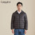CaldiceKris （中国CK）男款连帽长袖羽绒服CK-F955(黑色 L)