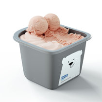 白熊萨沙【国美真选】俄罗斯进口蔓越莓冰淇淋1kg*1盒 天然乳制品 不含植物脂肪 不含一滴水
