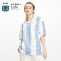 阿根廷国家队官方商品丨男女通用新蓝白polo衫球衣T恤梅西足球迷(天蓝色 XL)