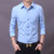 BEBEERU 春装休闲男式衬衣 男士修身韩版长袖衬衫 大码衬衫SZ-66 值得(浅蓝)