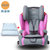 SIDM/斯迪姆汽车儿童安全座椅德国设计9月-12岁变形金刚升级版可配ISOFIX接口三大升级宽体五点式座椅可加前置护体(玫瑰紫+竹纤维套)