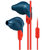 JBL GRIP 200专业运动耳机双耳入耳式通话耳塞运动不掉落手机耳机  蓝色