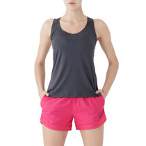 亚瑟士 2017春夏 女子健身夜跑背心 LITE-SHOW 跑步运动无袖T恤142574 灰色(142574-0779 XL)