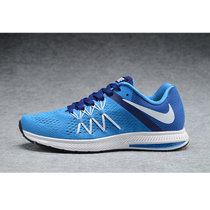 NIKE耐克登月男鞋跑鞋 V3女鞋气垫网面透气男女运动鞋 情侣休闲鞋(宝蓝白)