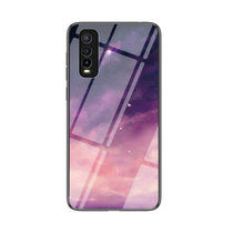 VIVO Y70S手机壳新款步步高y70s星空彩绘玻璃壳Y70s防摔软边保护套(梦幻星空)
